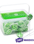 Swipple Pops Petite Swirl Ripple Lollipops - Green Lime: 60-Piece Tub