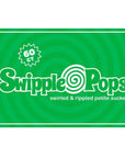 Swipple Pops Petite Swirl Ripple Lollipops - Green Lime: 60-Piece Tub