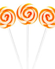 Swipple Pops Petite Swirl Ripple Lollipops - Orange: 60-Piece Tub