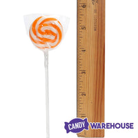 Swipple Pops Petite Swirl Ripple Lollipops - Orange: 60-Piece Tub - Candy Warehouse