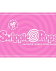 Swipple Pops Petite Swirl Ripple Lollipops - Pink Strawberry: 60-Piece Tub