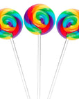 Swipple Pops Petite Swirl Ripple Lollipops - Rainbow Cherry: 60-Piece Tub