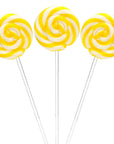 Swipple Pops Petite Swirl Ripple Lollipops - Yellow Banana: 60-Piece Tub