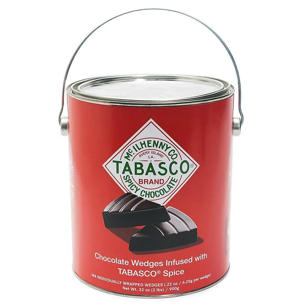 Tabasco Spicy Dark Chocolate Wedges 144Piece Paint Can Candy Warehouse