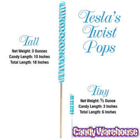 Tesla's Tiny Twist Pops - Strawberry: 48-Piece Jar - Candy Warehouse