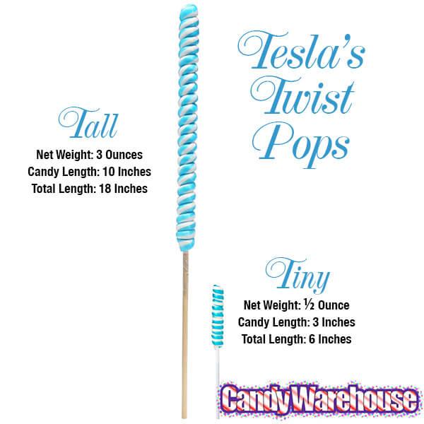 Tesla's Tremendously Tall 3-Ounce Twist Pops - Grape: 12-Piece Box - Candy Warehouse