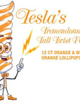 Tesla's Tremendously Tall 3-Ounce Twist Pops - Orange: 12-Piece Box