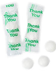 Thank You Chocolate Mints Packets - White: 1000-Piece Case