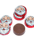 Thompson Foiled Crispy Milk Chocolate Christmas Santa Face Discs: 5LB Bag
