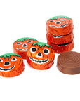 Thompson Foiled Crispy Milk Chocolate Halloween Pumpkin Discs: 5LB Bag