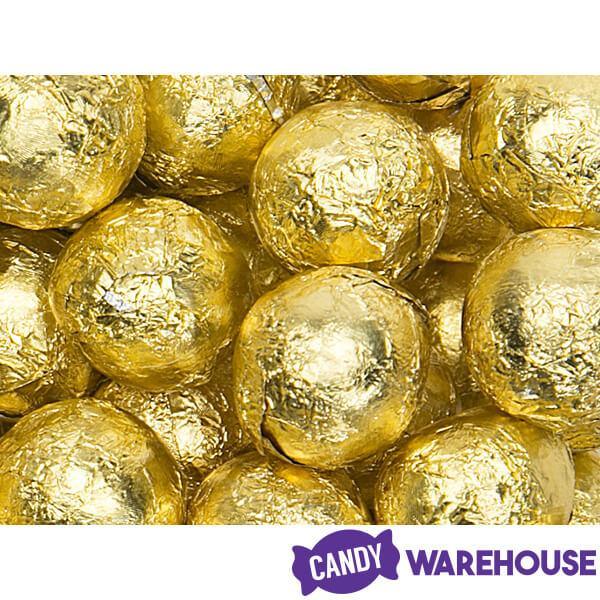 Thompson Gold Foiled Milk Chocolate Balls: 5LB Bag - Candy Warehouse