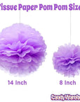 Tissue Paper 8-Inch Pom Pom - Lavender