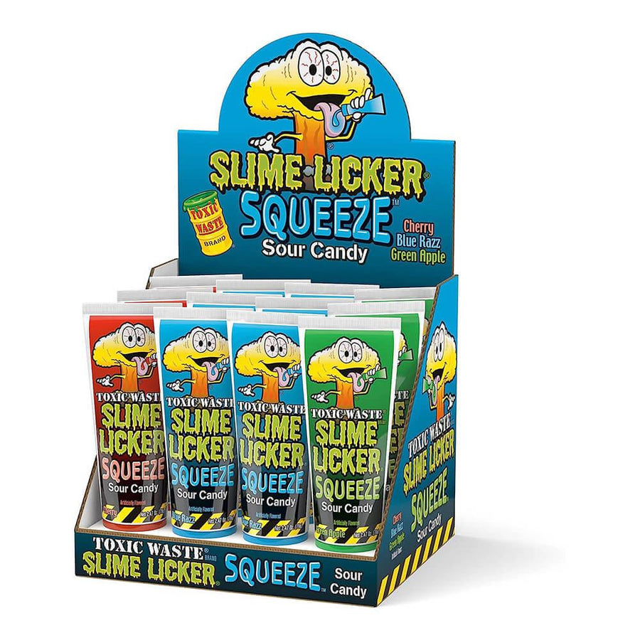 Toxic Waste Slime Licker Squeeze Candy: 12-Piece Display - Candy Warehouse