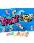 Trolli Sour Brite Crawlers Minis Gummy Worms 2-Ounce Candy Packs: 18-Piece Box