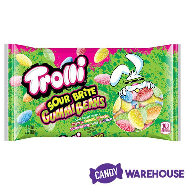 Trolli Sour Brite Gummy Beans: 7-Ounce Bag - Candy Warehouse