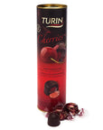 Turin Brandy Liquor Filled Dark Chocolate Cherries: 20-Piece Tube