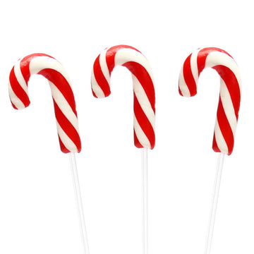 Twinkle Candy Red & White Christmas Candy Cane Lollipops: 100-Piece Bag - Candy Warehouse