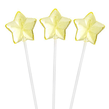Twinkle Candy Star Lollipops - Yellow: 120-Piece Bag - Candy Warehouse
