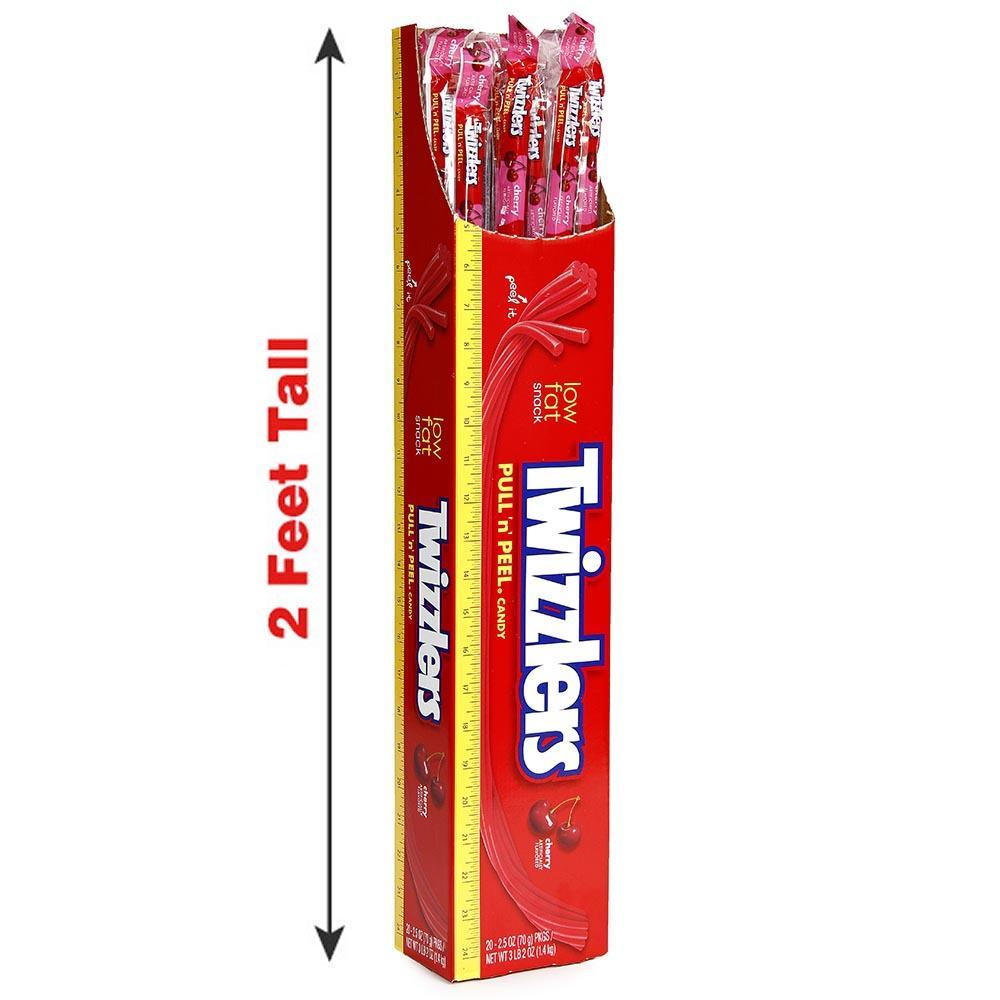 Twizzlers 2-Foot Cherry Pull-n-Peel Licorice Twists: 20-Piece Box - Candy Warehouse