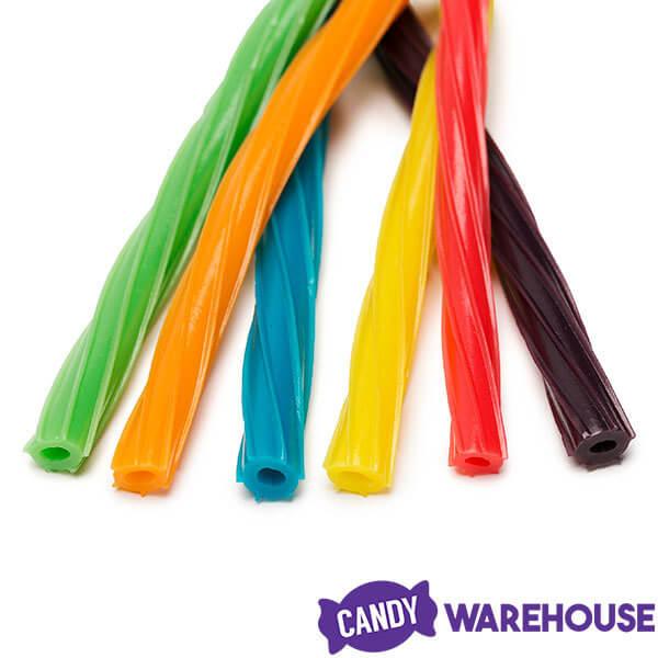 Twizzlers Twists Rainbow Candy Straws - Wrapped: 105-Piece Tub