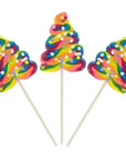 Unicorn Poop Rainbow Swirl Lollipops: 18-Piece Display