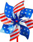 USA Stars and Stripes Pinwheel Spinners - 8 Inch: 8-Piece Box