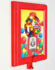 Wall Mounted Gumball Machine Dispenser Frame with Gumballs