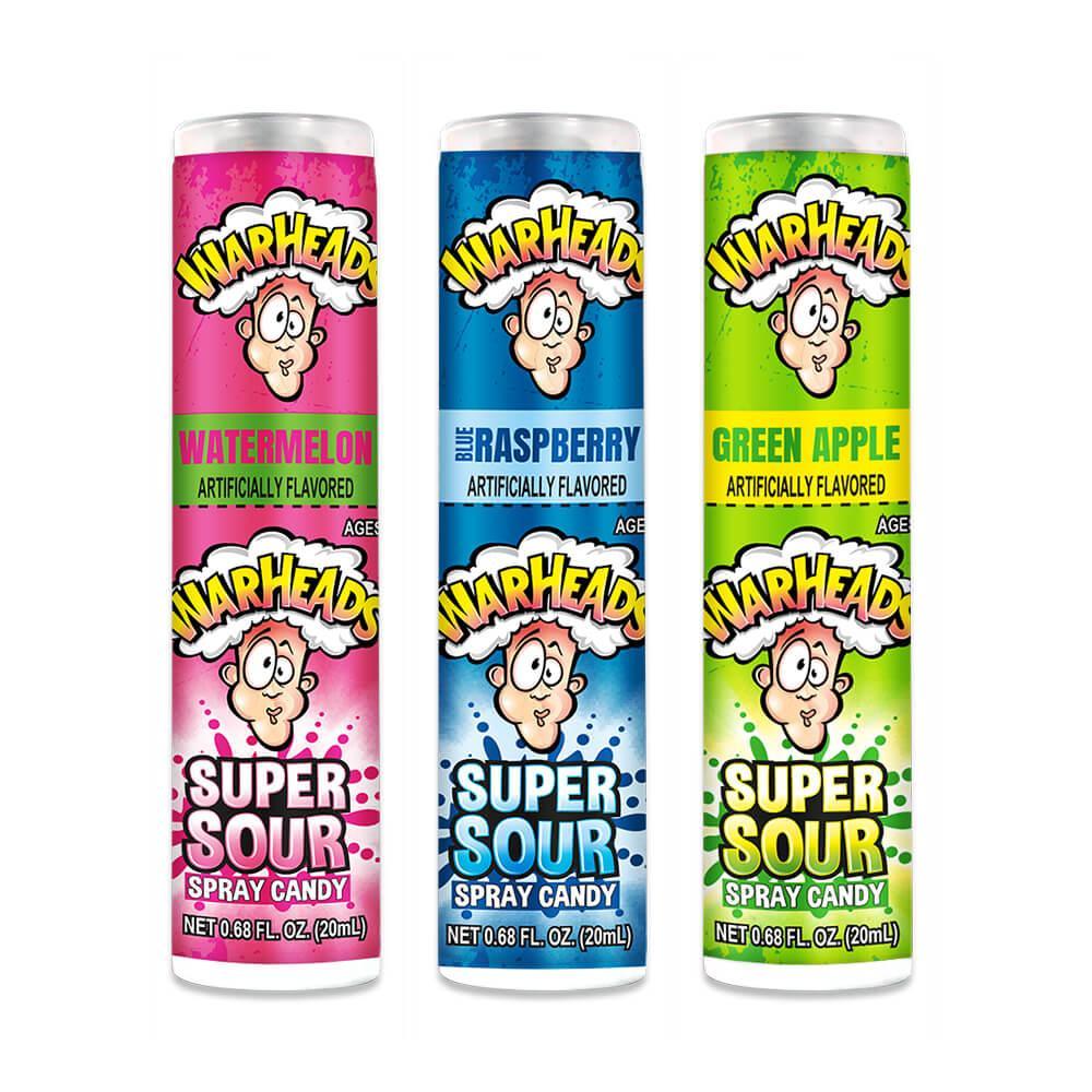 WarHeads Extreme Sour Candy Spray Bottles: 12-Piece Display - Candy Warehouse