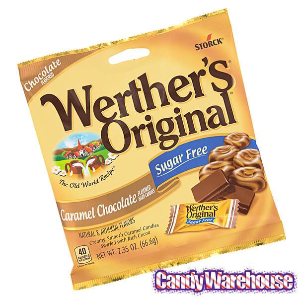 Werther's Original Sugar Free Caramel Chocolate Hard Candy: 1.75LB Box - Candy Warehouse