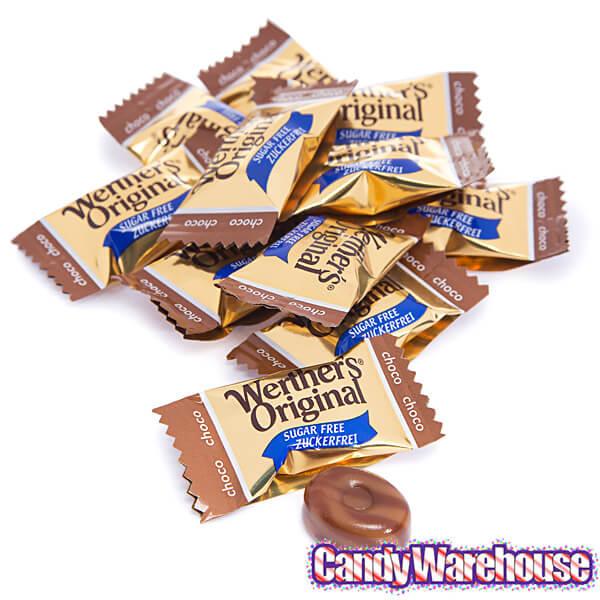 Werther's Original Sugar Free Caramel Chocolate Hard Candy: 1.75LB Box - Candy Warehouse