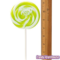 Whirly Pop 1.5-Ounce Swirl Suckers - Bright Green: 24-Piece Display - Candy Warehouse