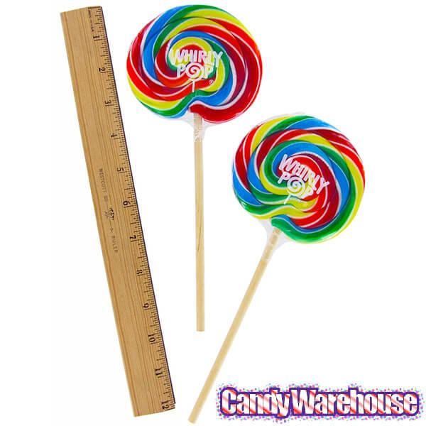 Whirly Pop 3-Ounce Swirl Suckers - Rainbow: 48-Piece Case - Candy Warehouse