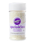 White Nonpareils Sprinkles: 3-Ounce Bottle