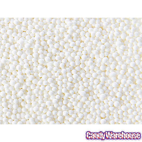 White Nonpareils Sprinkles: 3-Ounce Bottle - Candy Warehouse