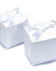 White Scalloped Favor Box Kits: 25-Piece Set