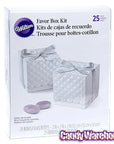 White Scalloped Favor Box Kits: 25-Piece Set
