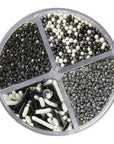 Wilton Black, White and Silver 4-Cell Sprinkle Mix: 3.8-Ounce Bottle
