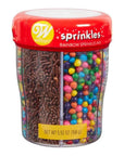 Wilton Rainbow Basics Sprinkles Mix with Turning Lid: 5.92-Ounce Bottle