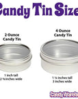 Windowed Round Candy Tins - 2-Ounce: 24-Piece Set