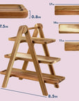 Acacia Wood 3 Tier Serving Tray