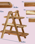 Acacia Wood 3 Tier Serving Tray