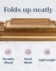 Acacia Wood 3 Tier Serving Tray