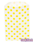 Yellow Polka Dot Candy Bags: 25-Piece Pack