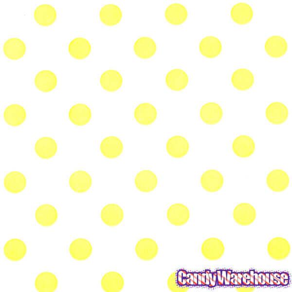 Yellow Polka Dot Candy Bags: 25-Piece Pack - Candy Warehouse