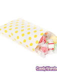Yellow Polka Dot Candy Bags: 25-Piece Pack