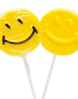 Yellow Smiley Face Lollipops: 60-Piece Case