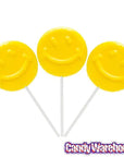 Yellow Smiley Face Lollipops: 60-Piece Case