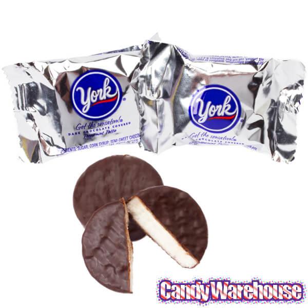 York Peppermint Patties Snack Size Packs: 25LB Case - Candy Warehouse