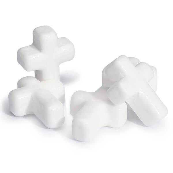 YumJunkie Mini White Candy Crosses: 5LB Bag - Candy Warehouse