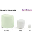 YumJunkie Pastel Green Big Fat Giant Marshmallows: 25-Piece Bag